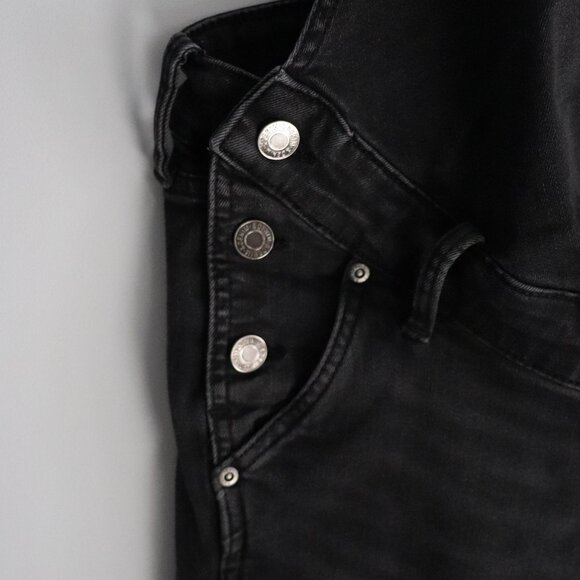 H&M Mama Dark Wash Black Small One Piece Denim Maternity Dungaree Bib Overalls - Picture 9 of 15